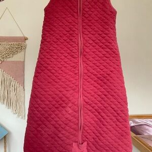 Quince Quilted Organic Cotton sleep sack-red